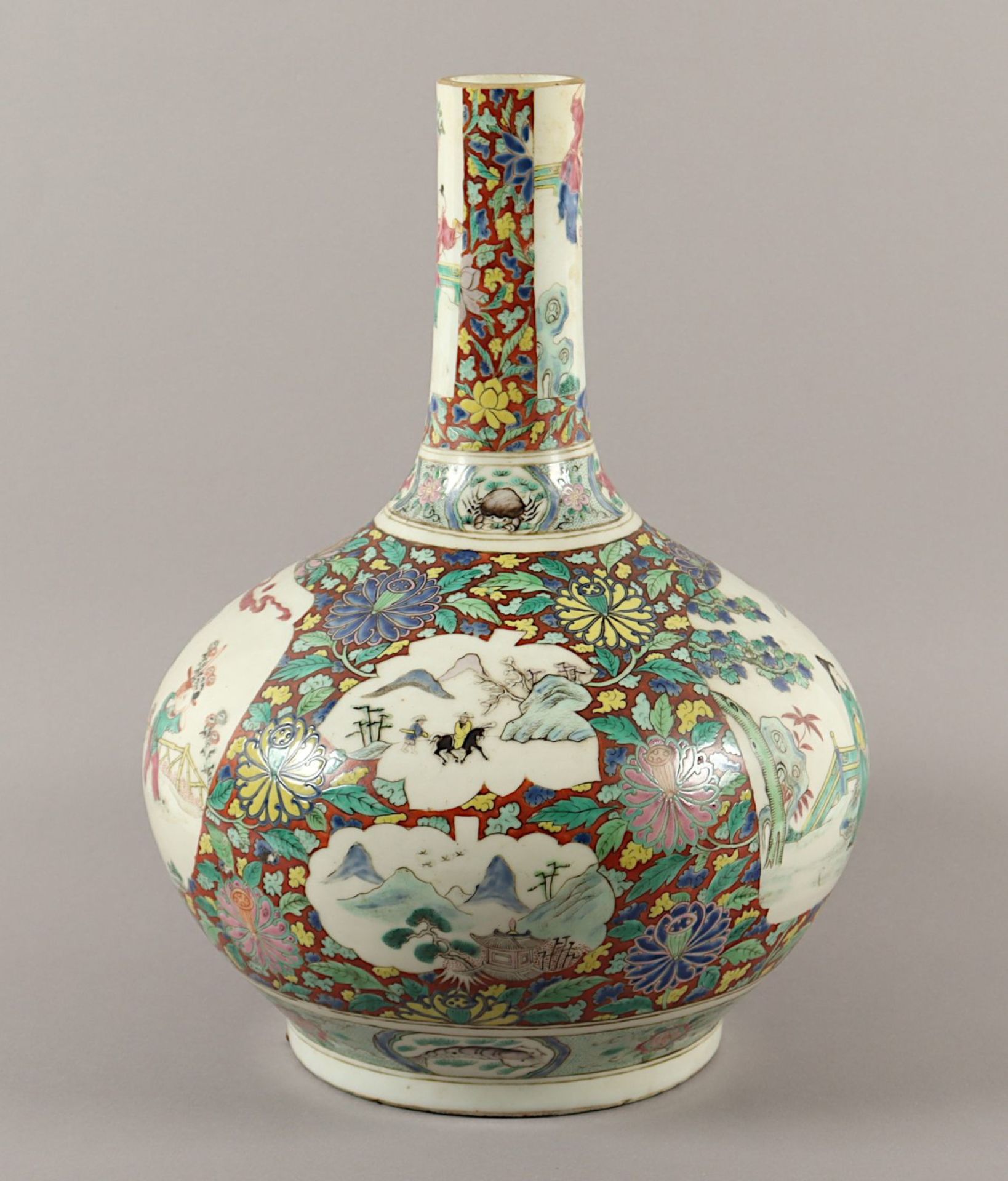 Vase, Porzellan, famille verte, CHINA - Bild 2 aus 5