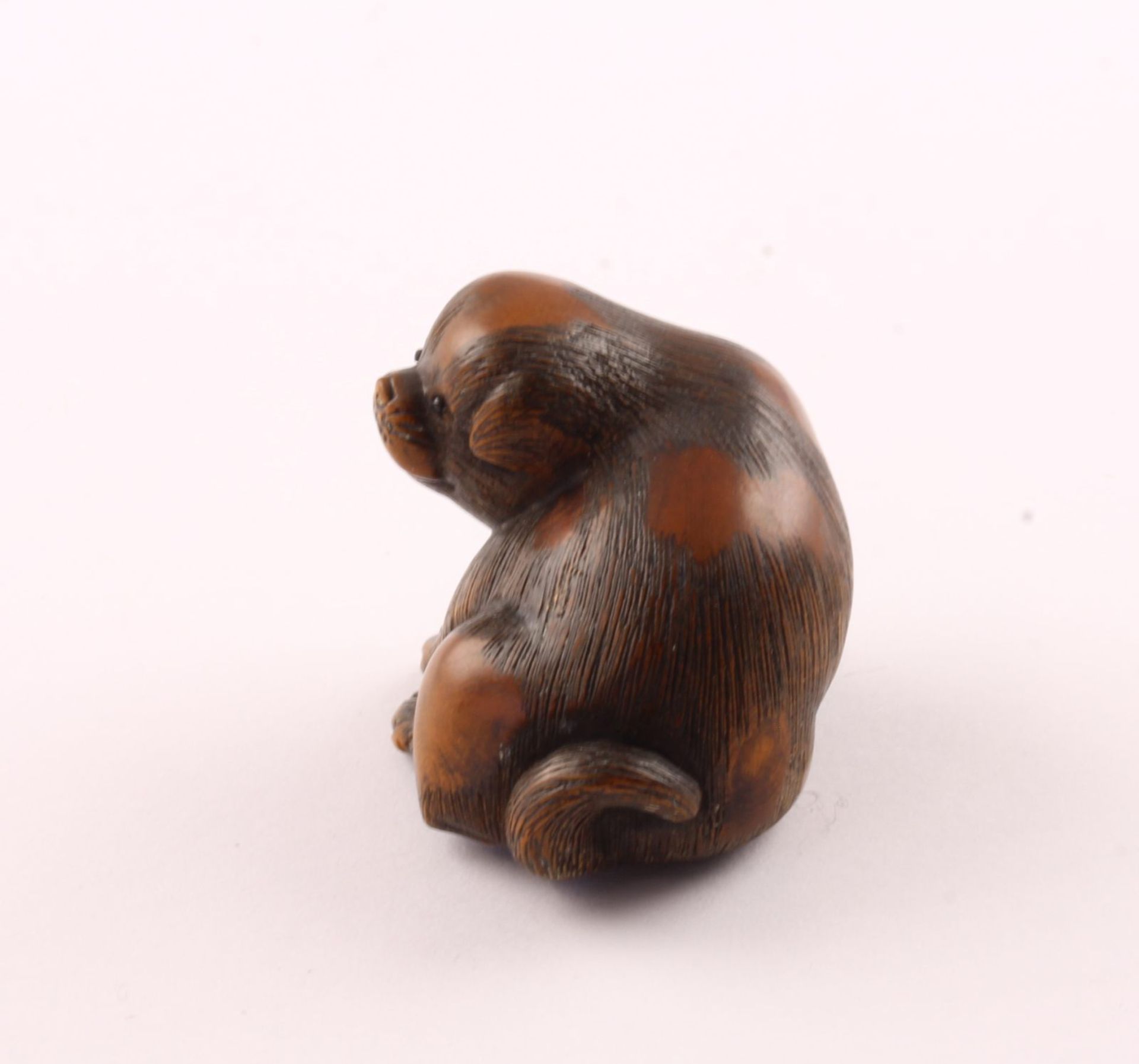 NETSUKE WELPE, Holz, JAPAN - Image 2 of 4