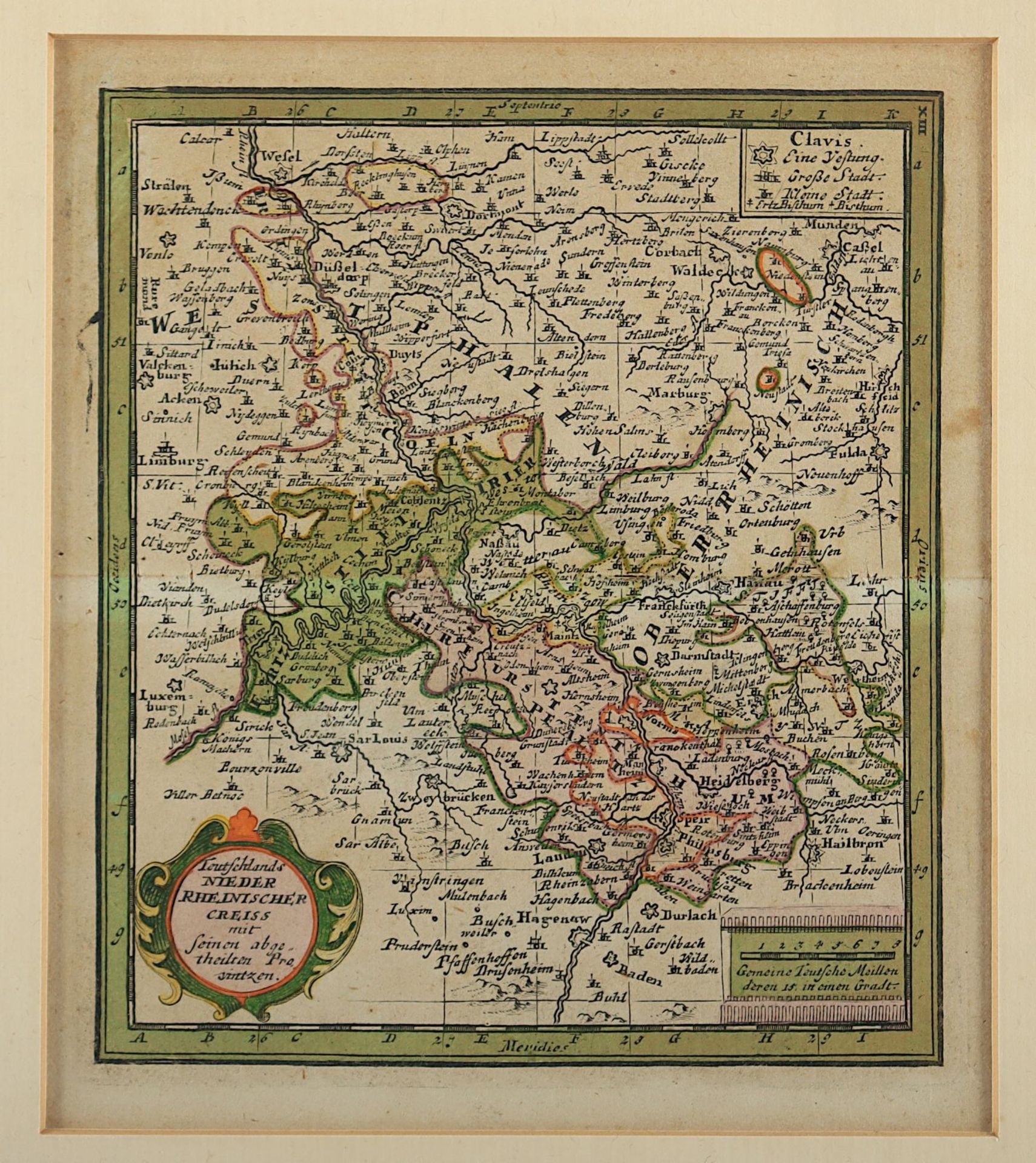 6 Karten Deutschland und deutsche Städte, Kupferstiche, R. - Bild 4 aus 7