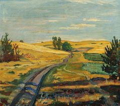 Geitlinger, Ernst (1895-1972), "Spätsommerliche Landschaft mit Feldweg", R.