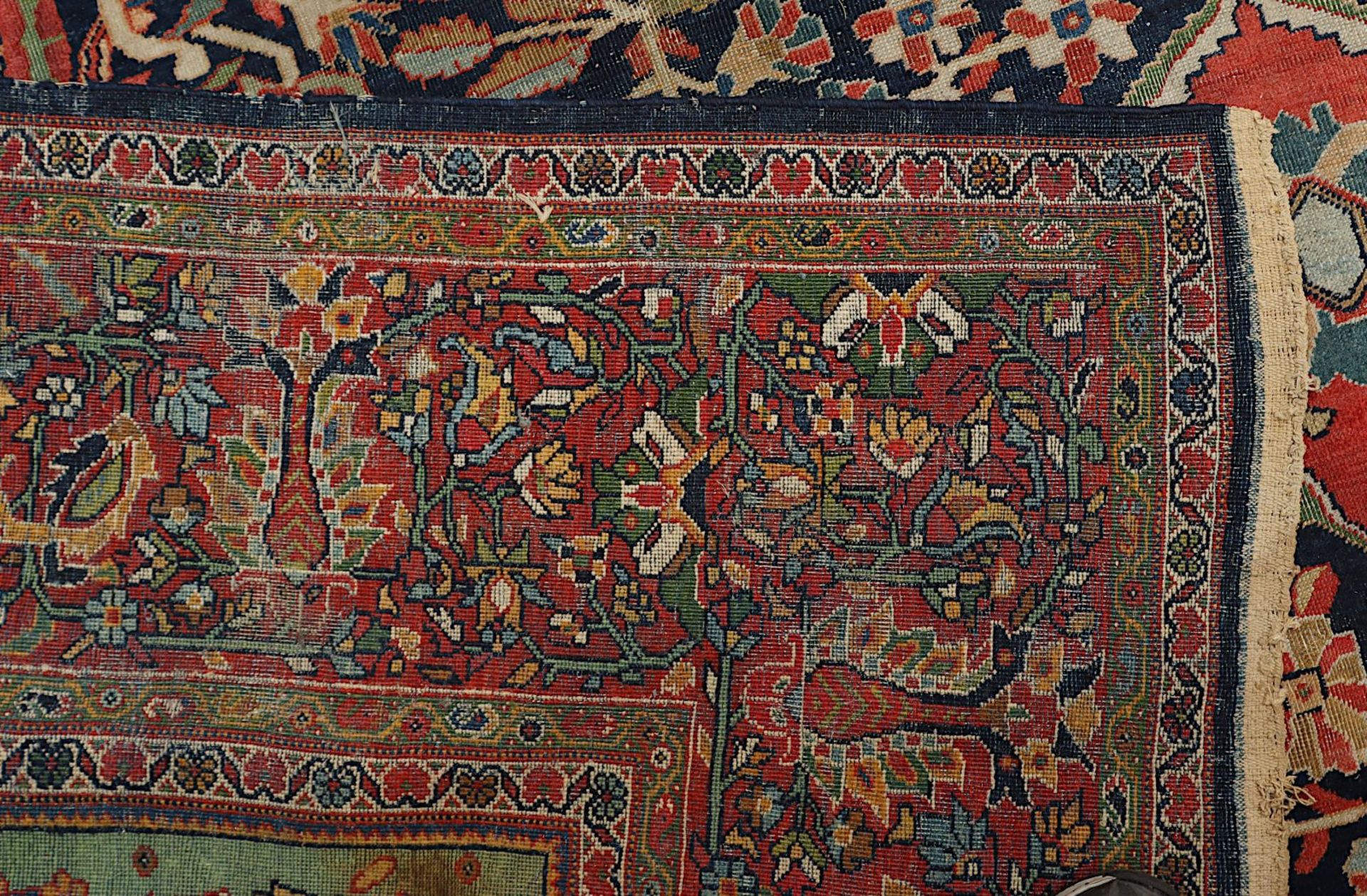 Teppich Sarough-Mahal, antik, 433 x 306, besch. - Bild 6 aus 6