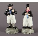 PAAR MINIATURFIGUREN "BAUER UND BÄUERIN", KPM BERLIN, 1823-32