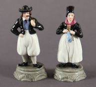 PAAR MINIATURFIGUREN "BAUER UND BÄUERIN", KPM BERLIN, 1823-32