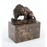 CARVIN, Louis-Albert (1875-1951), "Lion au serpent", Bronze