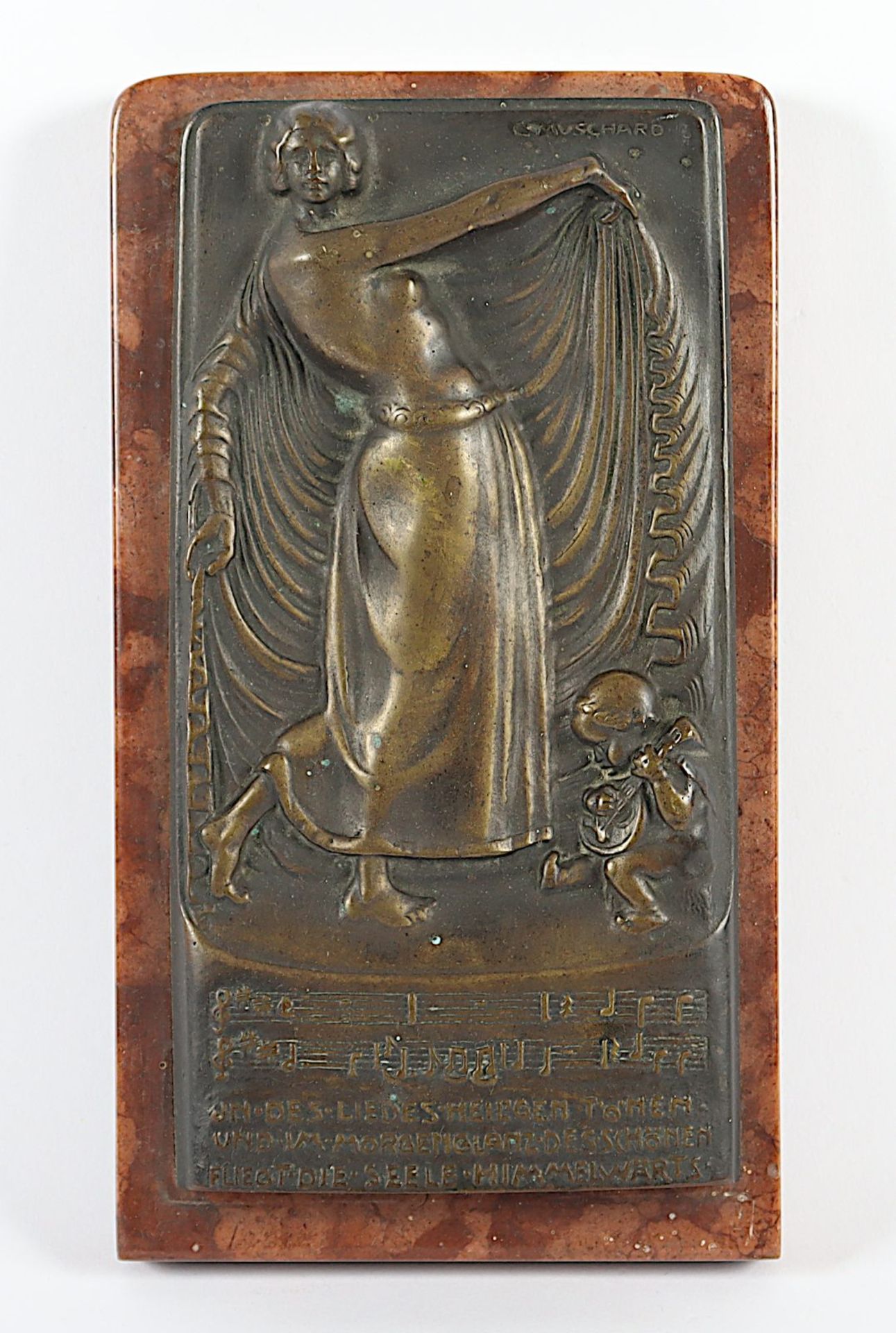 Muschard, C., Plakette, Bronze