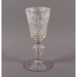 POKAL, Glas, deutsch, E.18./A.19.Jh.