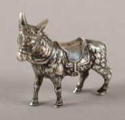 Miniaturfigur Esel, Silber, 20.Jh.
