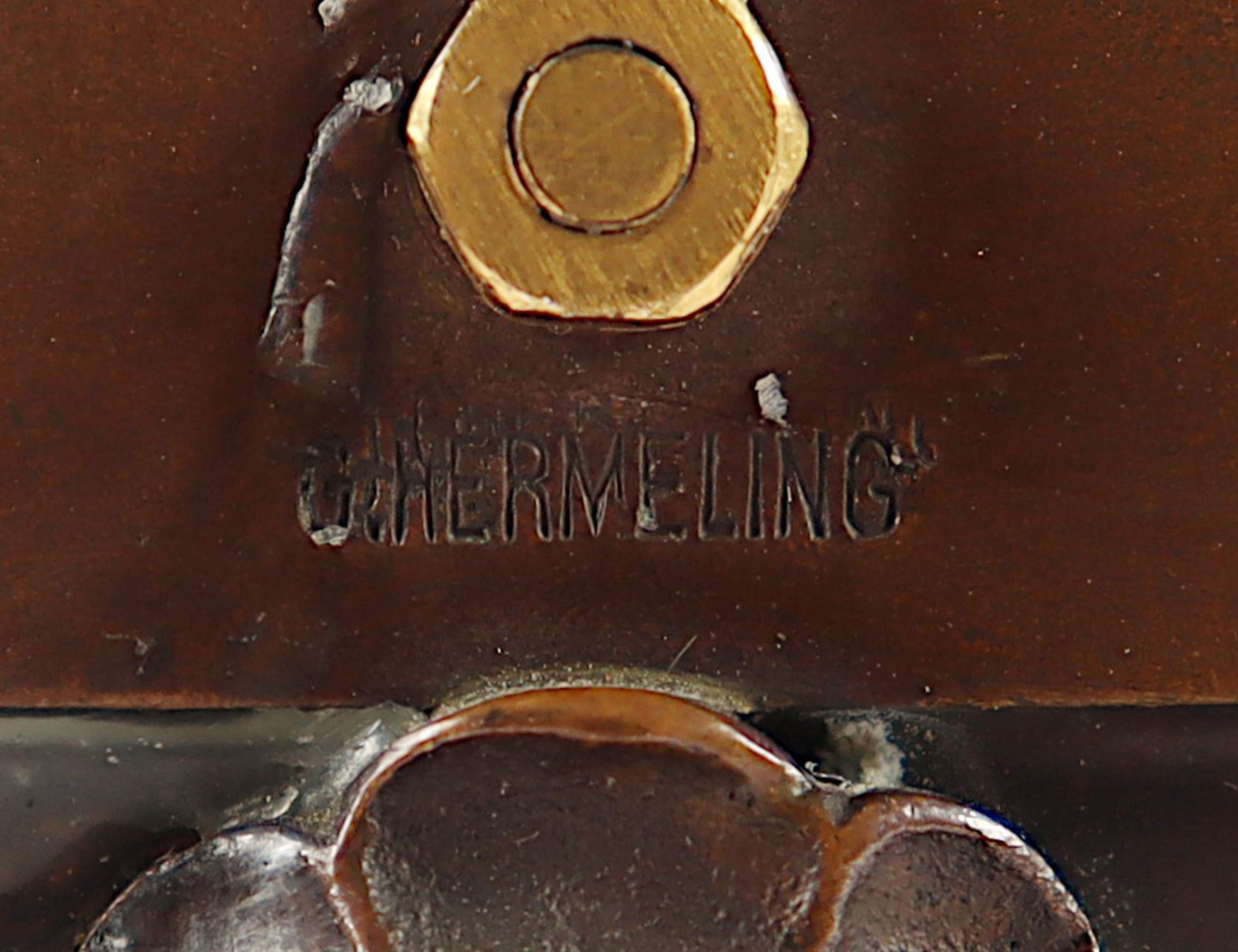 kleines Standkreuz, Emaille, Bronze - Image 6 of 6