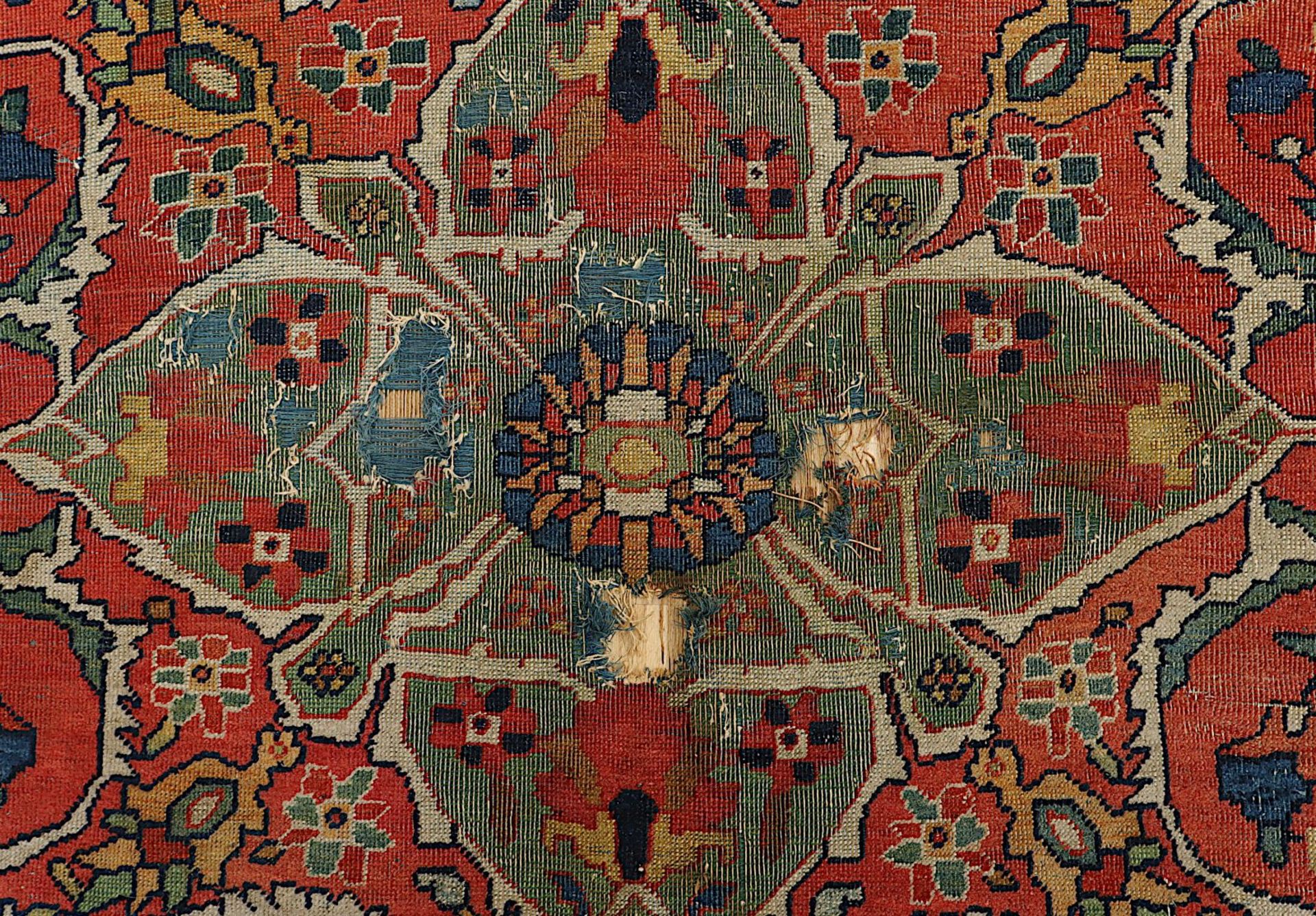 Teppich Sarough-Mahal, antik, 433 x 306, besch. - Bild 3 aus 6
