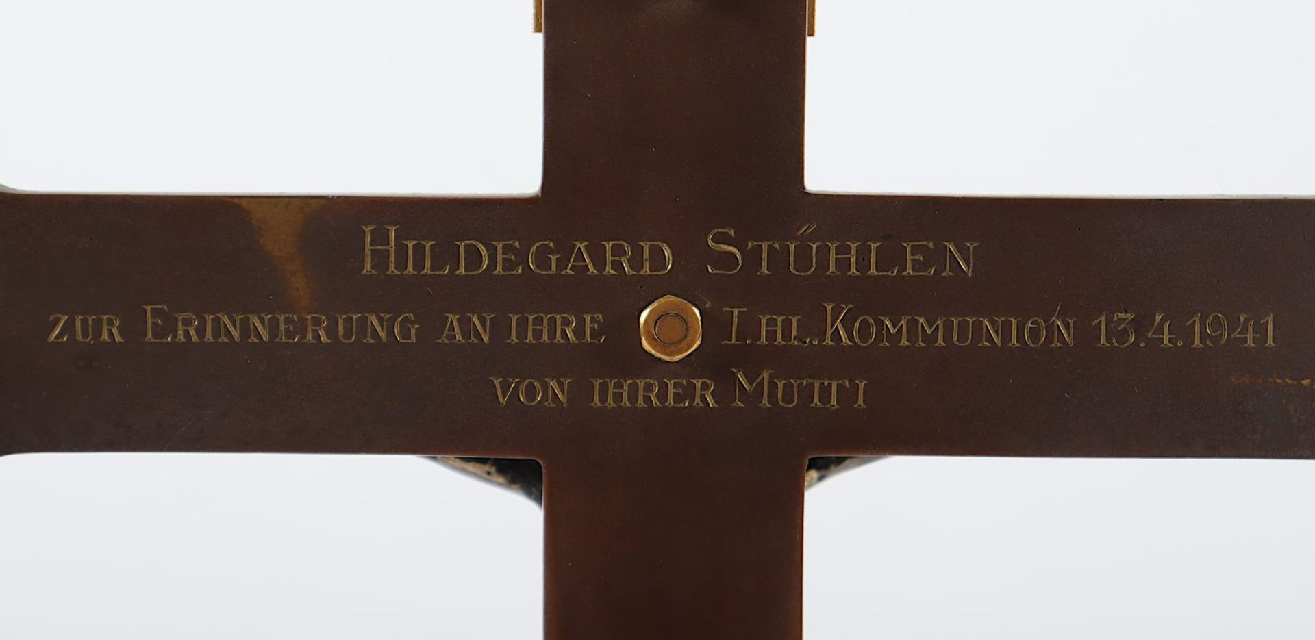 kleines Standkreuz, Emaille, Bronze - Image 5 of 6