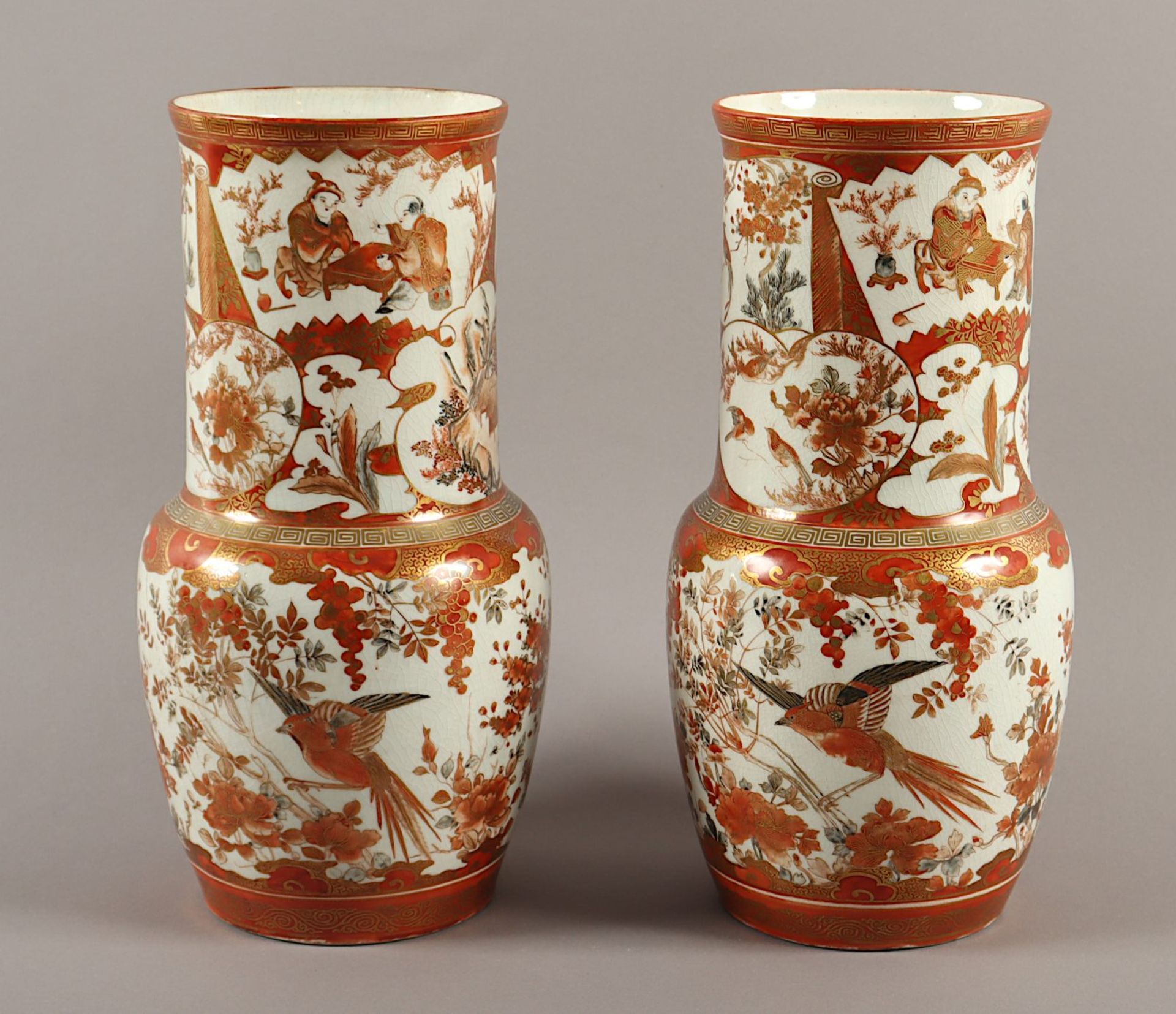 paar Vasen, Kutani, Japan, Meiji - Image 2 of 4