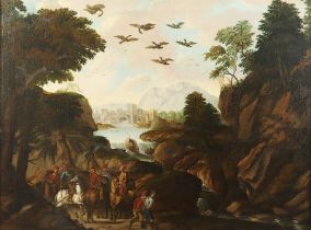BOTH, Jan (ca.1618-1652), Umkreis/Schule, Soldaten mit einem Gefangenen vor idealisierter Landschaft
