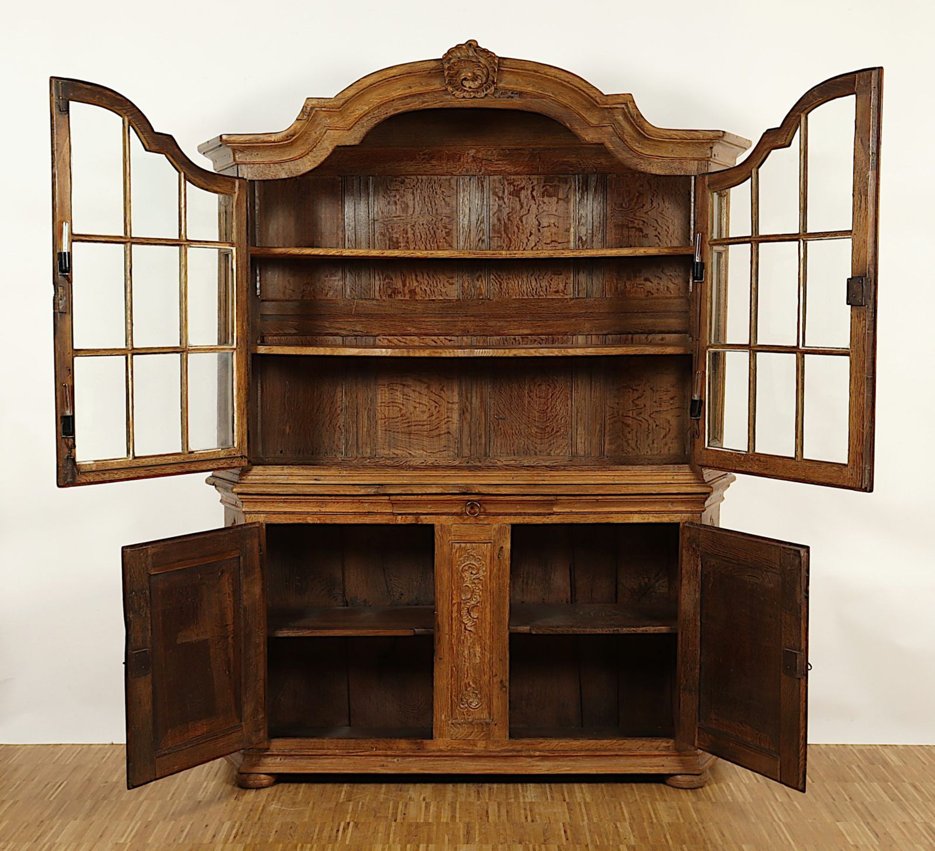 Vitrinenschrank Eiche Rustikal