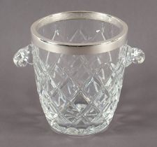 Eiswürfelbehälter, Kristall und Silber