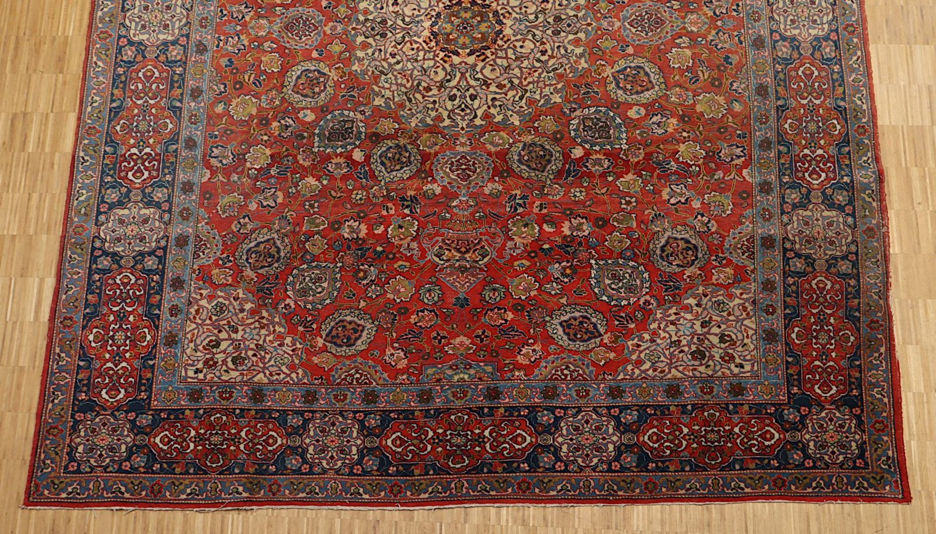 Teppich Isfahan alt, Persien, 374 x 282, Zustand B/C - Bild 2 aus 2