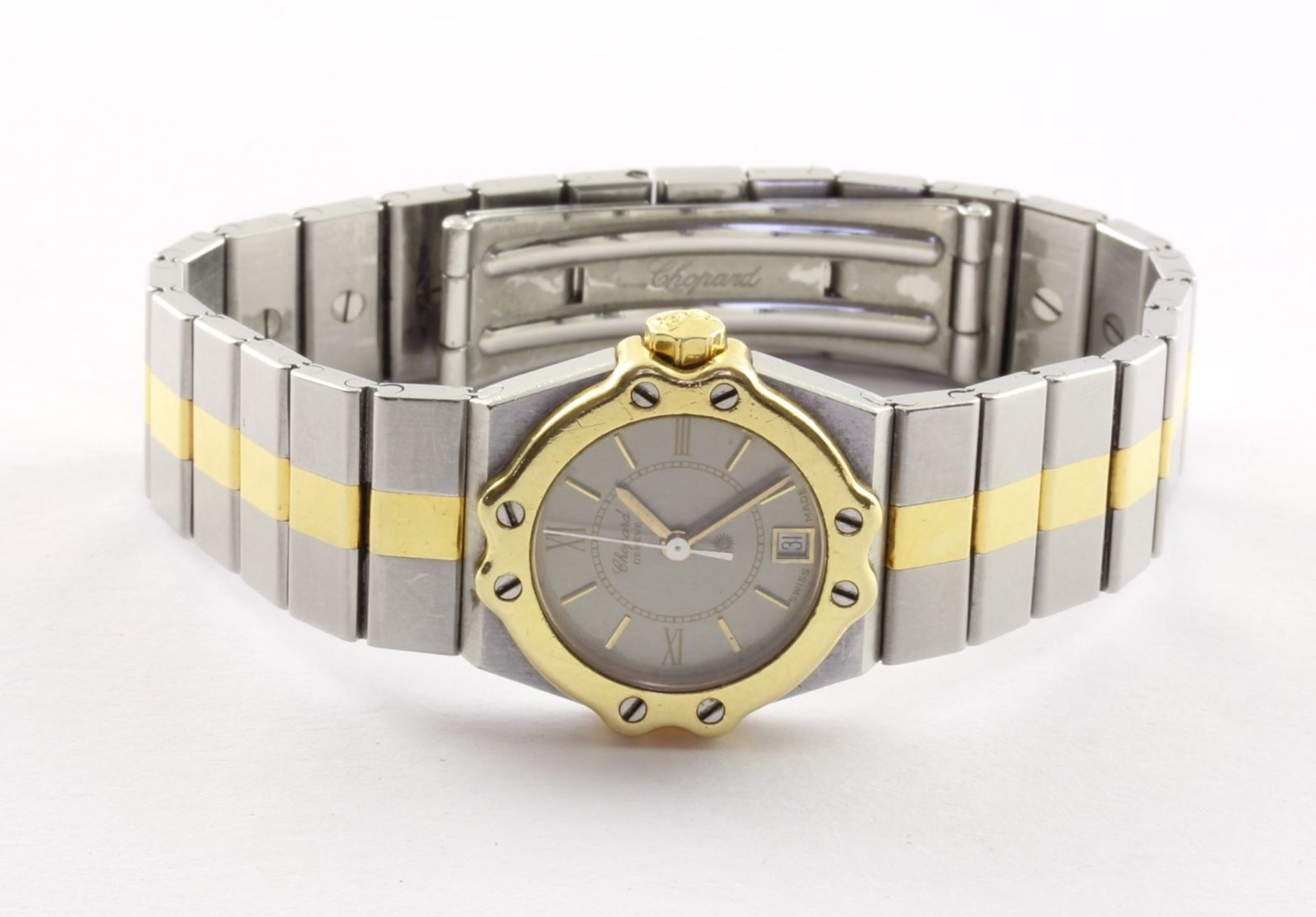 Armbanduhr, Chopard, 750/ooo Gelbgold, St.Moritz, Papiere - Bild 2 aus 2