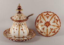 BIEDERMEIER BOWLE MIT KELLE UND TABLAR, Böhmen, um 1840