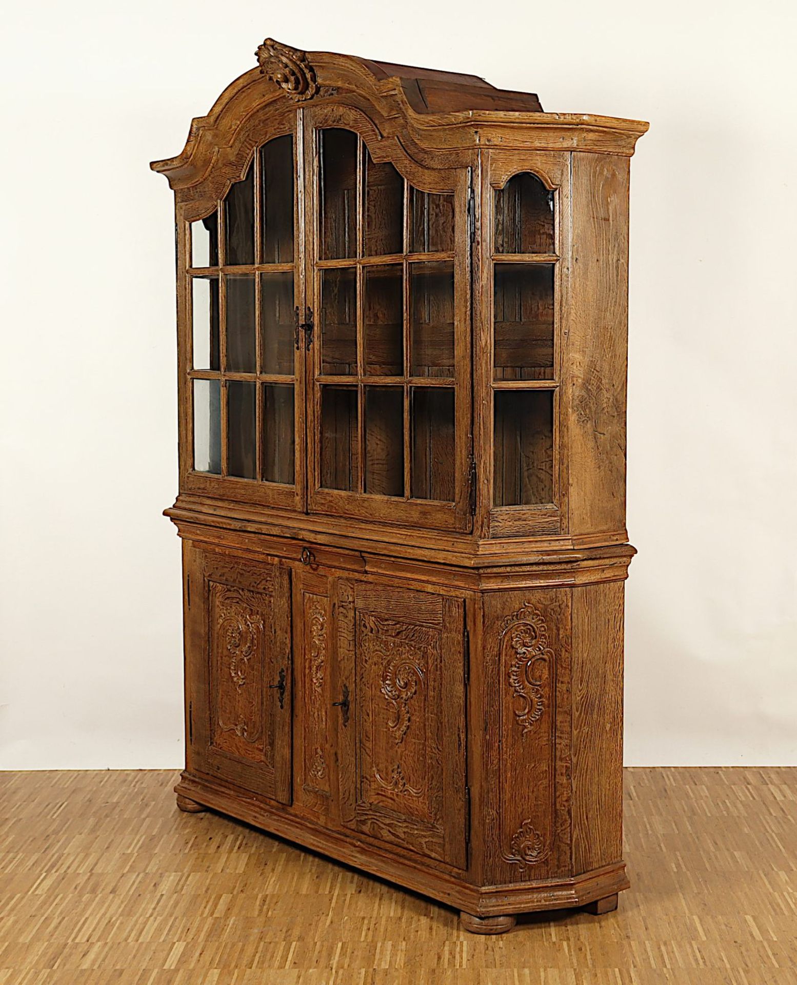 Vitrinenschrank Eiche Rustikal