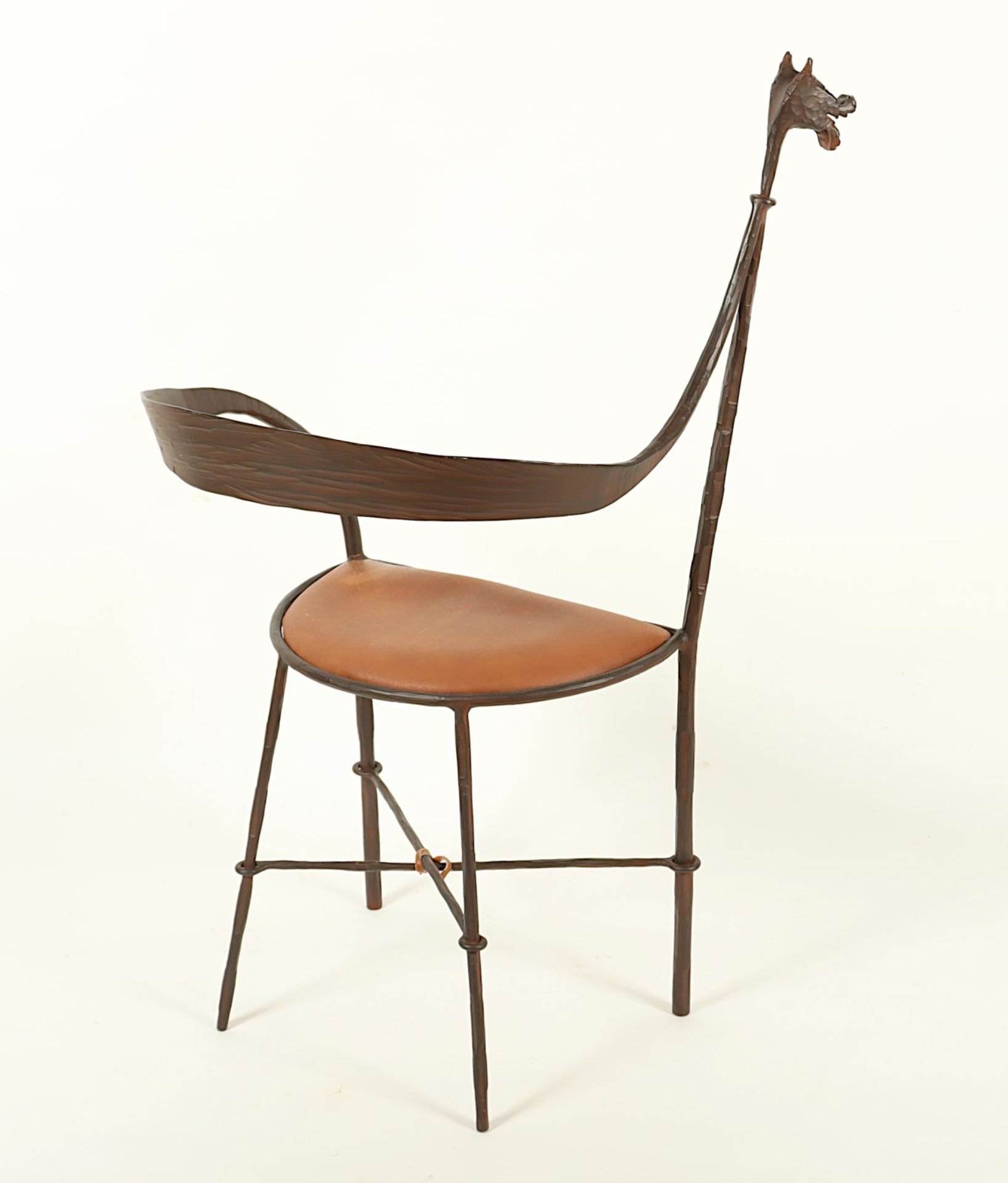 Designer-Stuhl, Schmiedeeisen, wohl Italien - Bild 5 aus 5