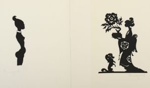 Engert, Ernst Moritz, zwei Arbeiten, "Kleine Negerin", "Japanerin mit Hündchen", ungerahmt