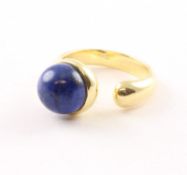 Lapis-Lazuli-Ring, 750/ooo Gelbgold