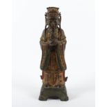 Vergöttlichter Kaiser, Bronze, vergoldet, China, Ming, 17.Jh.