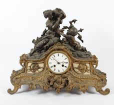 FIGURENPENDULE, Régule, Frankreich, um 1860