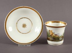 Tasse mit Untertasse, Landschaft, KPM Berlin, 1823-32