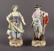 Paar Gärtnerfiguren, MEISSEN, E.A.Leuteritz, E.19.Jh.