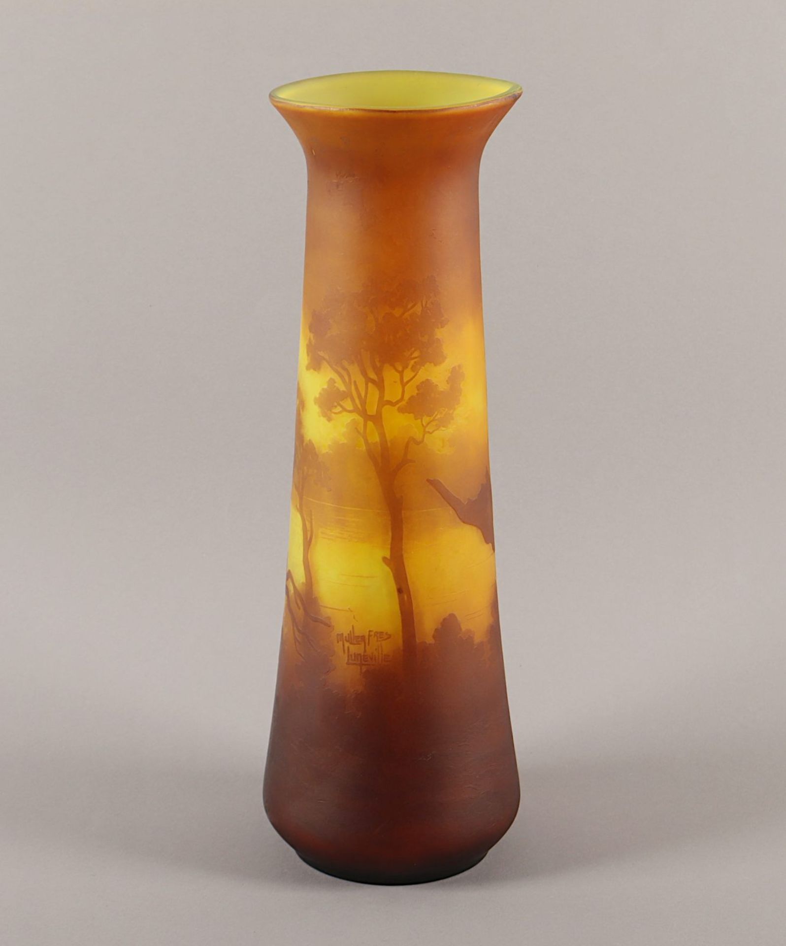 Große Vase, Glas, Muller Freres, um 1920 - Bild 2 aus 4