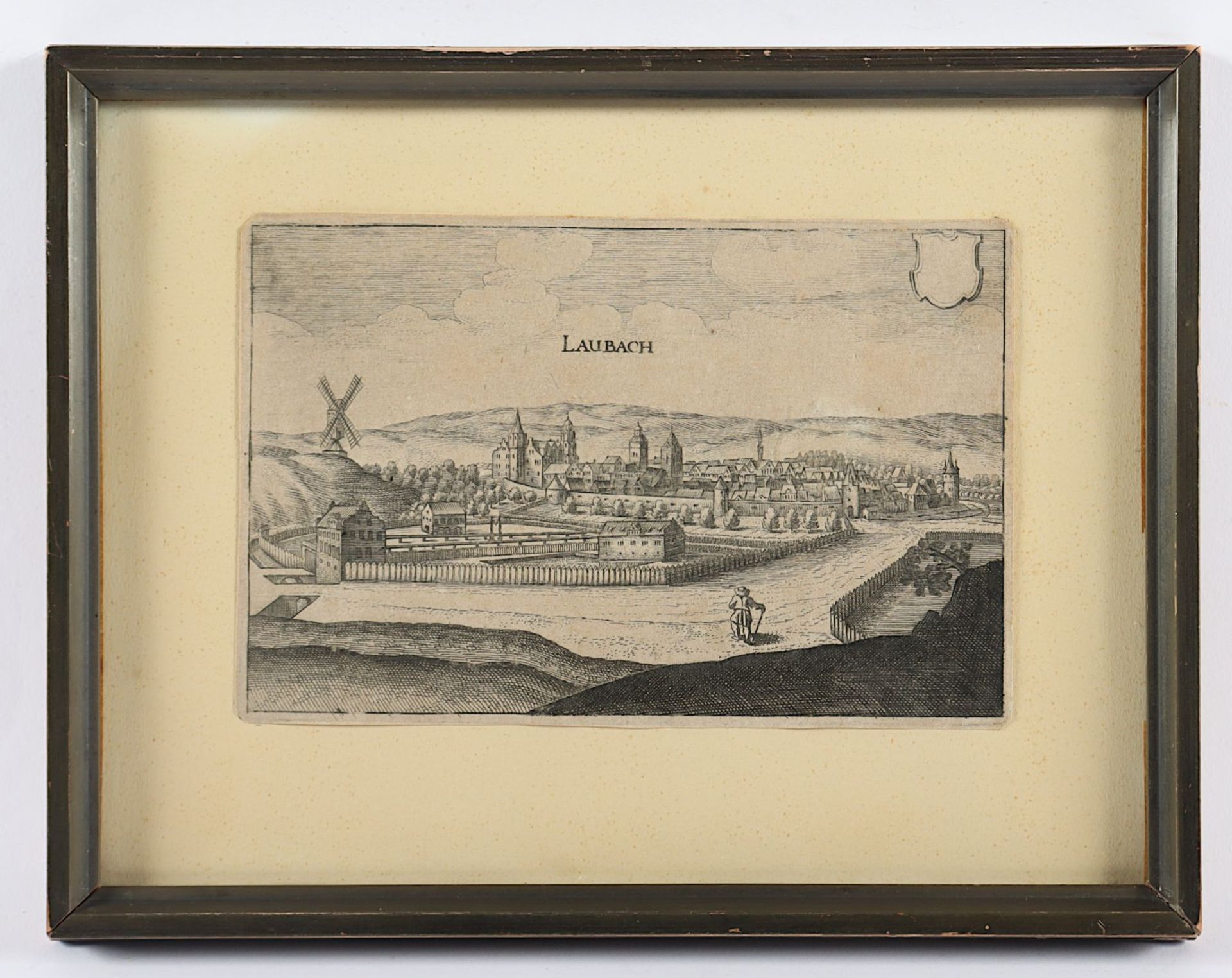 Laubach, Kupferstich, Merian, um 1640, R.