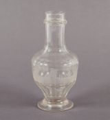 Rokoko-Mundfläschchen, Glas, SCHLESIEN, um 1740