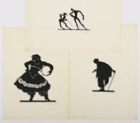 Engert, Ernst Moritz, 3 Arbeiten: "Fechter", "Maria Koppenhöfer", "Erich Ponto", Serigrafien