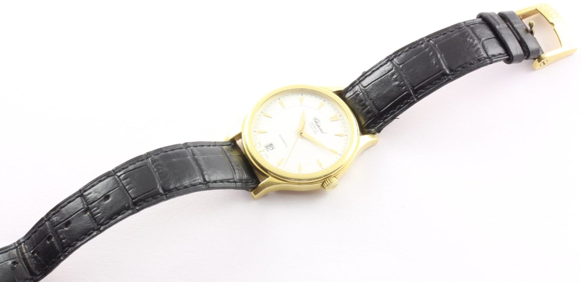 Armbanduhr, Chopard, 750/ooo Gelbgold, LUC 1860, Automatik, Papiere, Gebrauchsspuren - Bild 3 aus 3