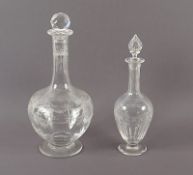 zwei Karaffen, Glas, Frankreich, E.19.Jh.