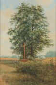 BUCHWALD, Hugo (1836-1919), "Spätsommerliche Landschaft", R.