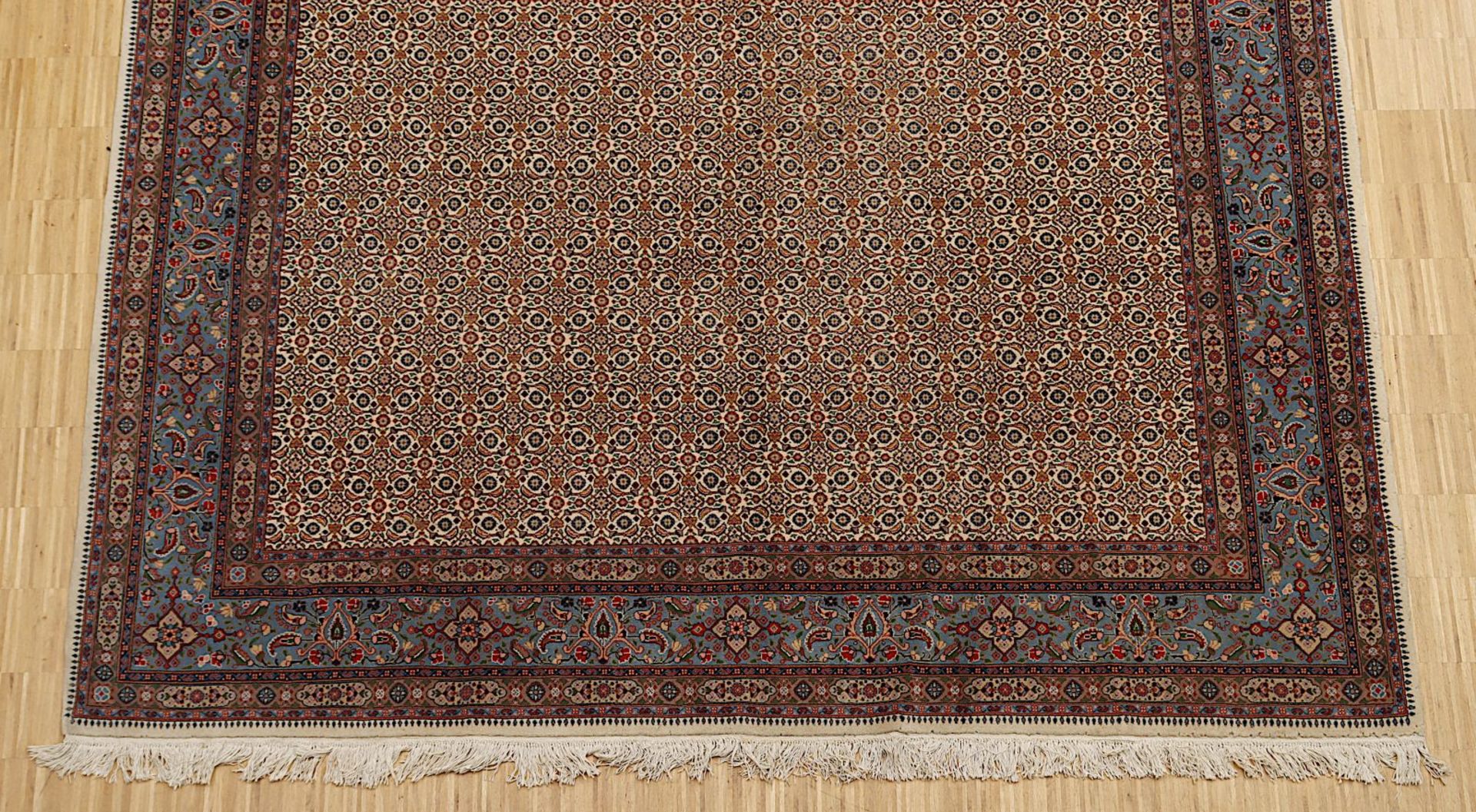 Teppich Moud, feine Knüpfung, Persien, 342 x 248, Zustand B/C - Bild 2 aus 3