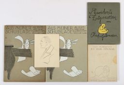 Olaf Gulbransson, Zeichnung, beigegeben vier Bücher