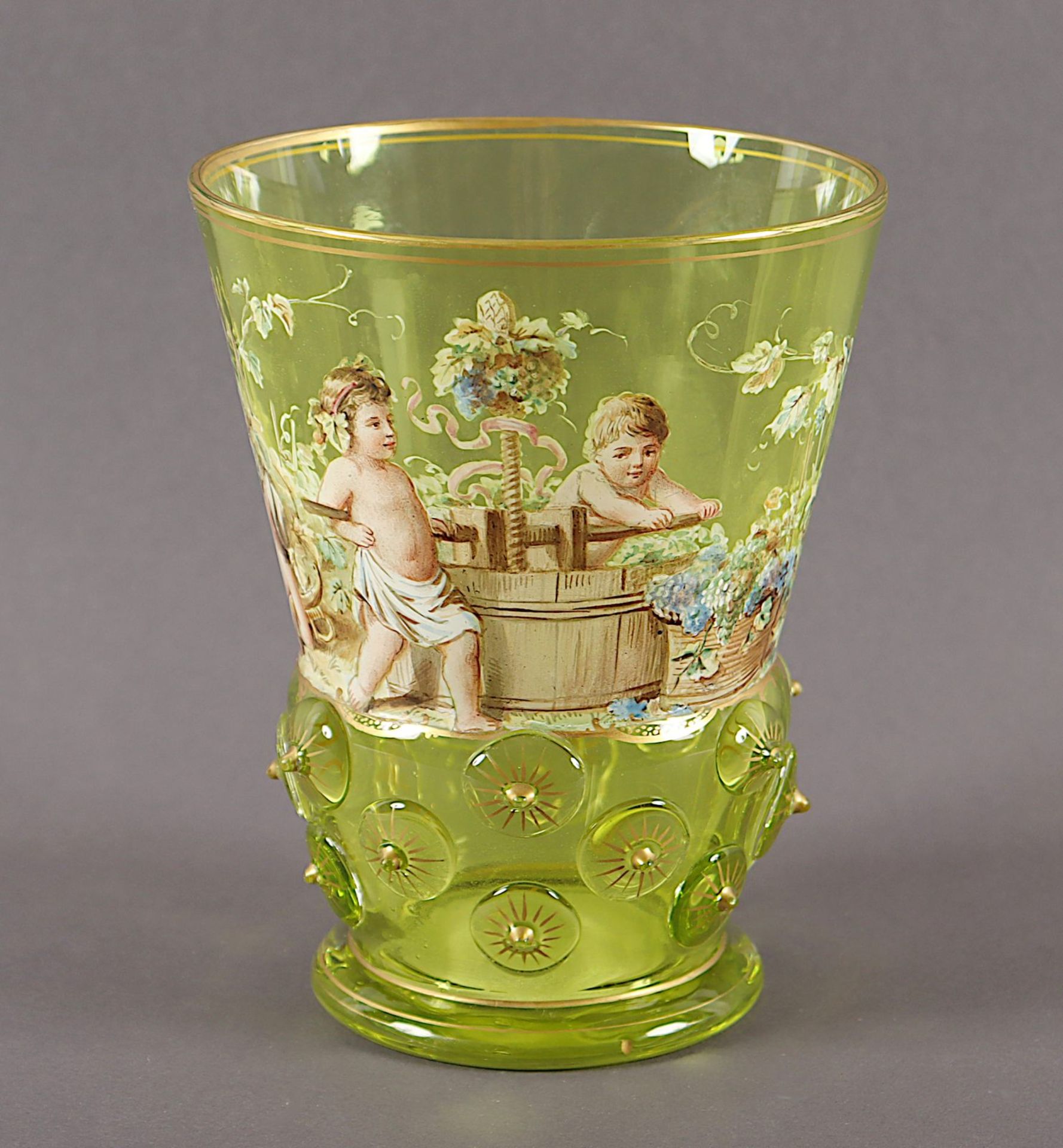 Vase, Glas, deutsch, E.19.Jh.