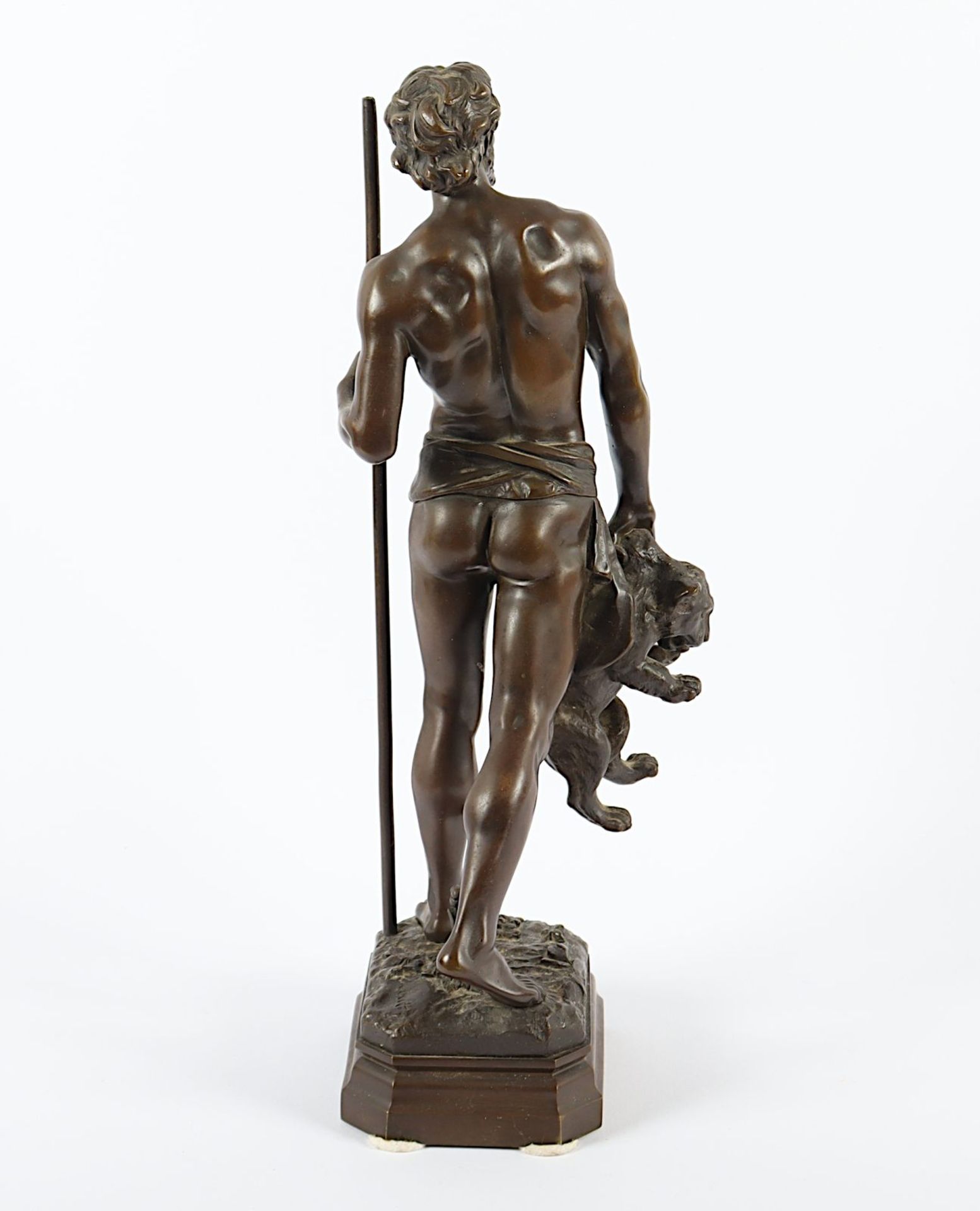 DEBUT, Jean Didier, "Nemrod", Bronze, H 33, Spitze des Speers fehlt - Bild 5 aus 6