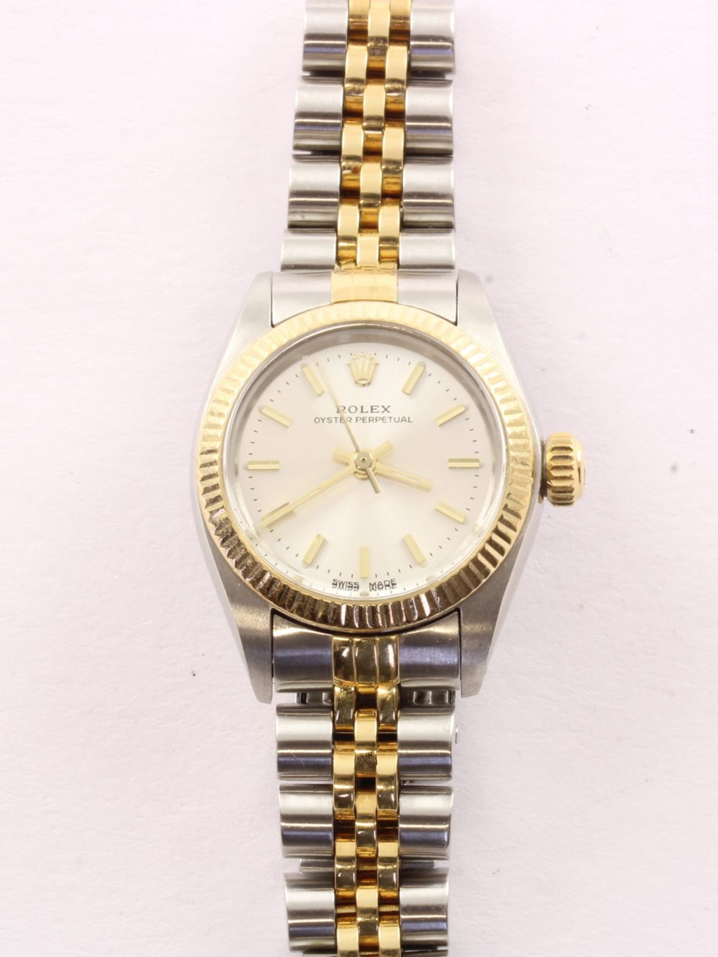 Armbanduhr, Marke: ROLEX, "Oyster Perpetual", Stahl