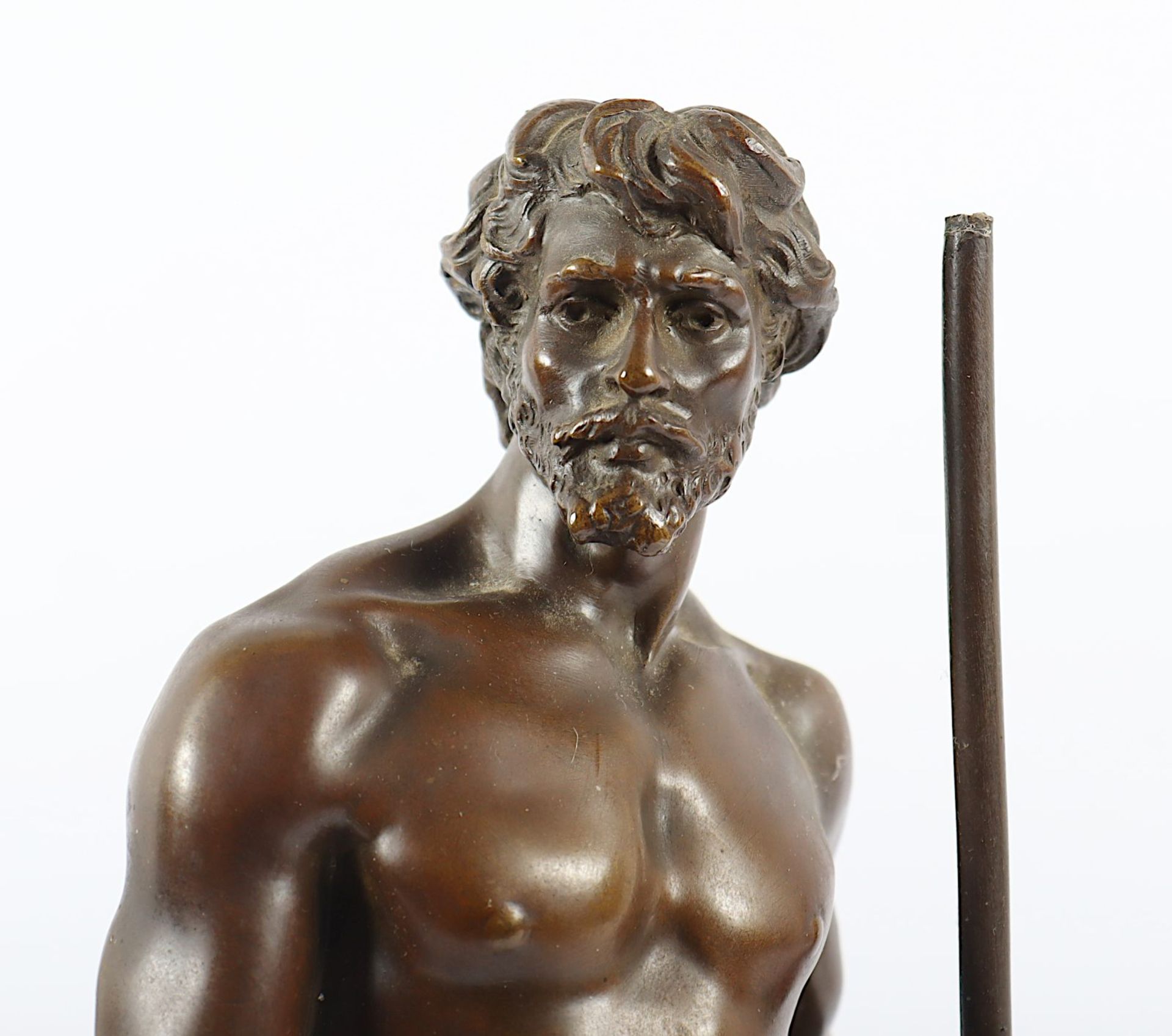 DEBUT, Jean Didier, "Nemrod", Bronze, H 33, Spitze des Speers fehlt - Bild 2 aus 6