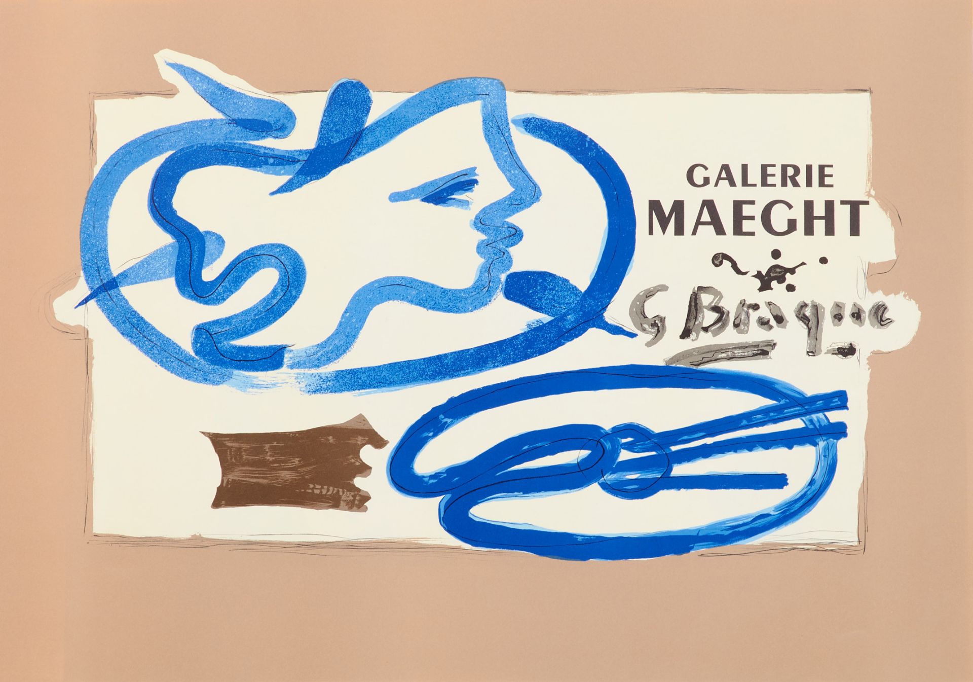 Plakate Braque - 2 Ausstellungsplakate. Farblithographie. 1959-61. Ca. 73 x 50 cm. (6) - Frisch. - Bild 4 aus 5