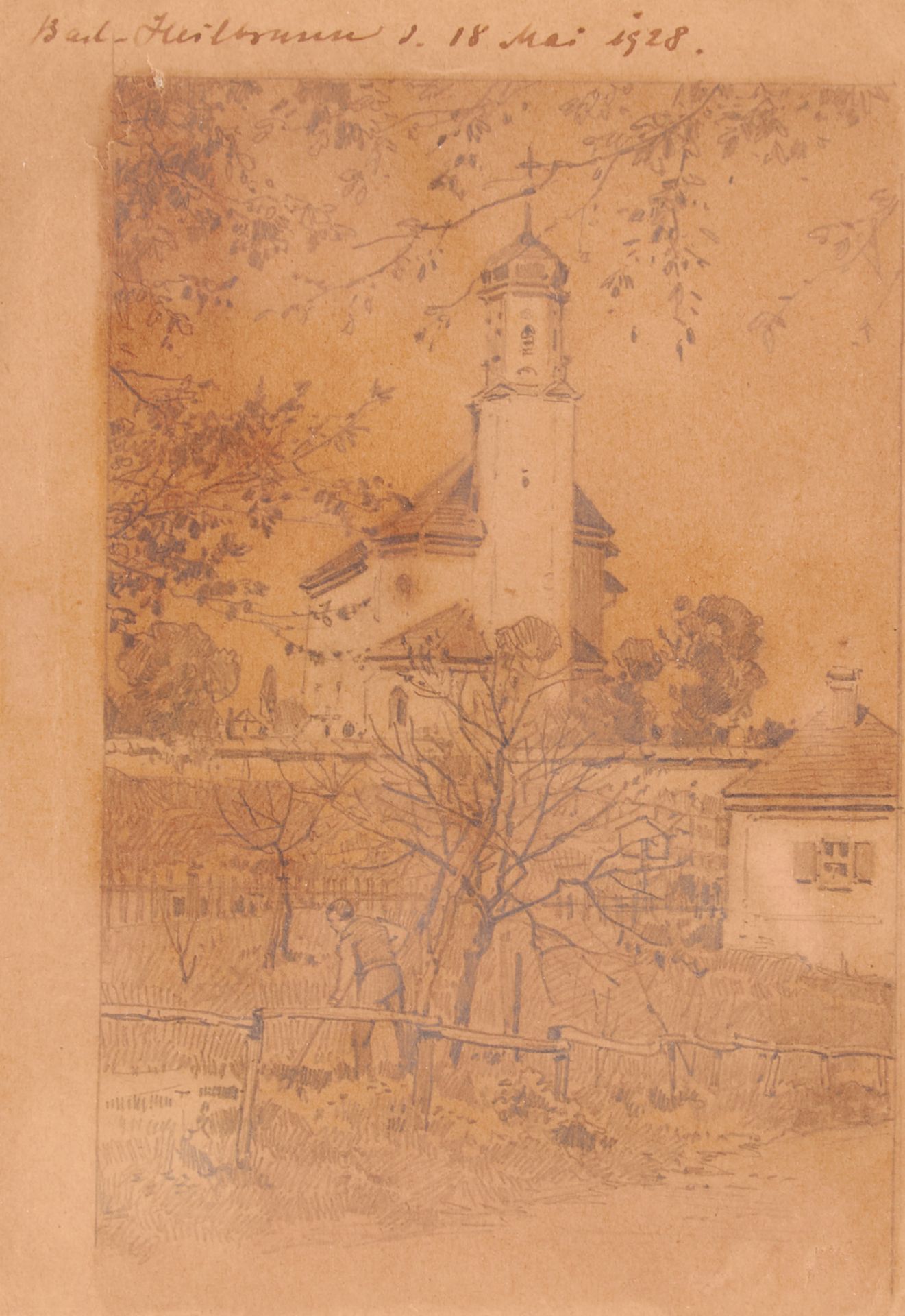 Strützel, Otto (Dessau 1855-1930 München), 11 Künstlerpostkarten. Bleistift auf dünnem Karton. Mit - Bild 3 aus 6