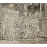Caraglio, Gian Giacomo (Parma oder Verona 1505-1565 Krakau), Anbetung der Hirten. Kupferstich nach