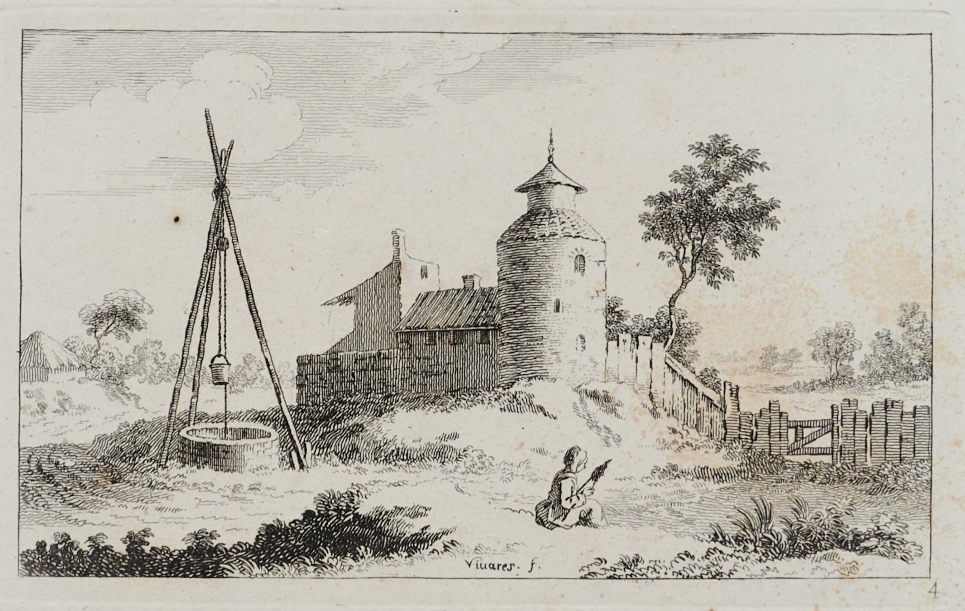 Vivares, François (Saint-Jean-du-Bruel 1709-1780 London), Landschaften. 5 Radierungen. In den - Bild 4 aus 4