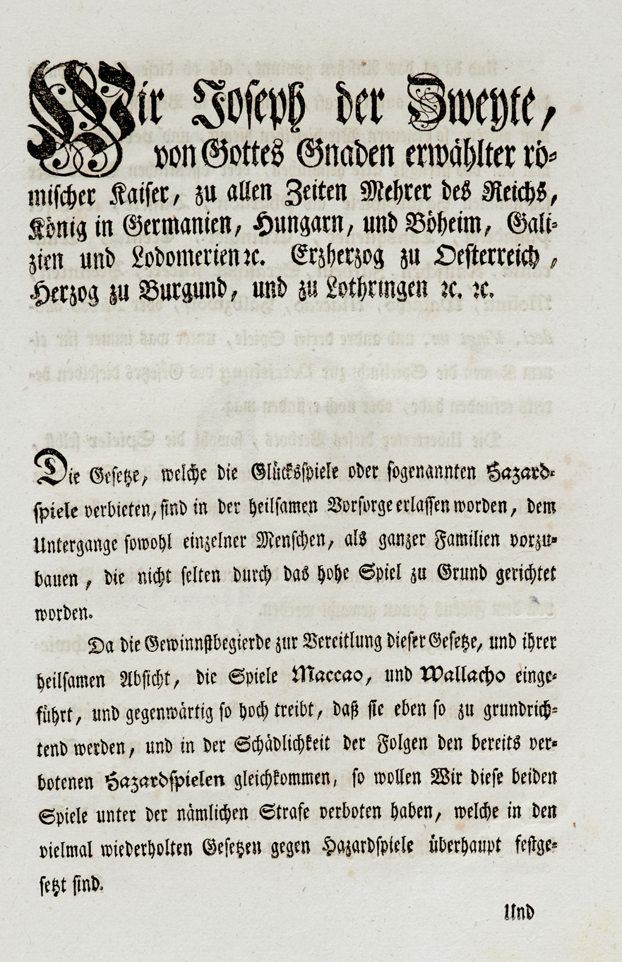 Lotterie Sammlung von 5 Verordnungen zu Glücksspielen und Lotterien. 1774-1836. Verschied. - Image 4 of 4