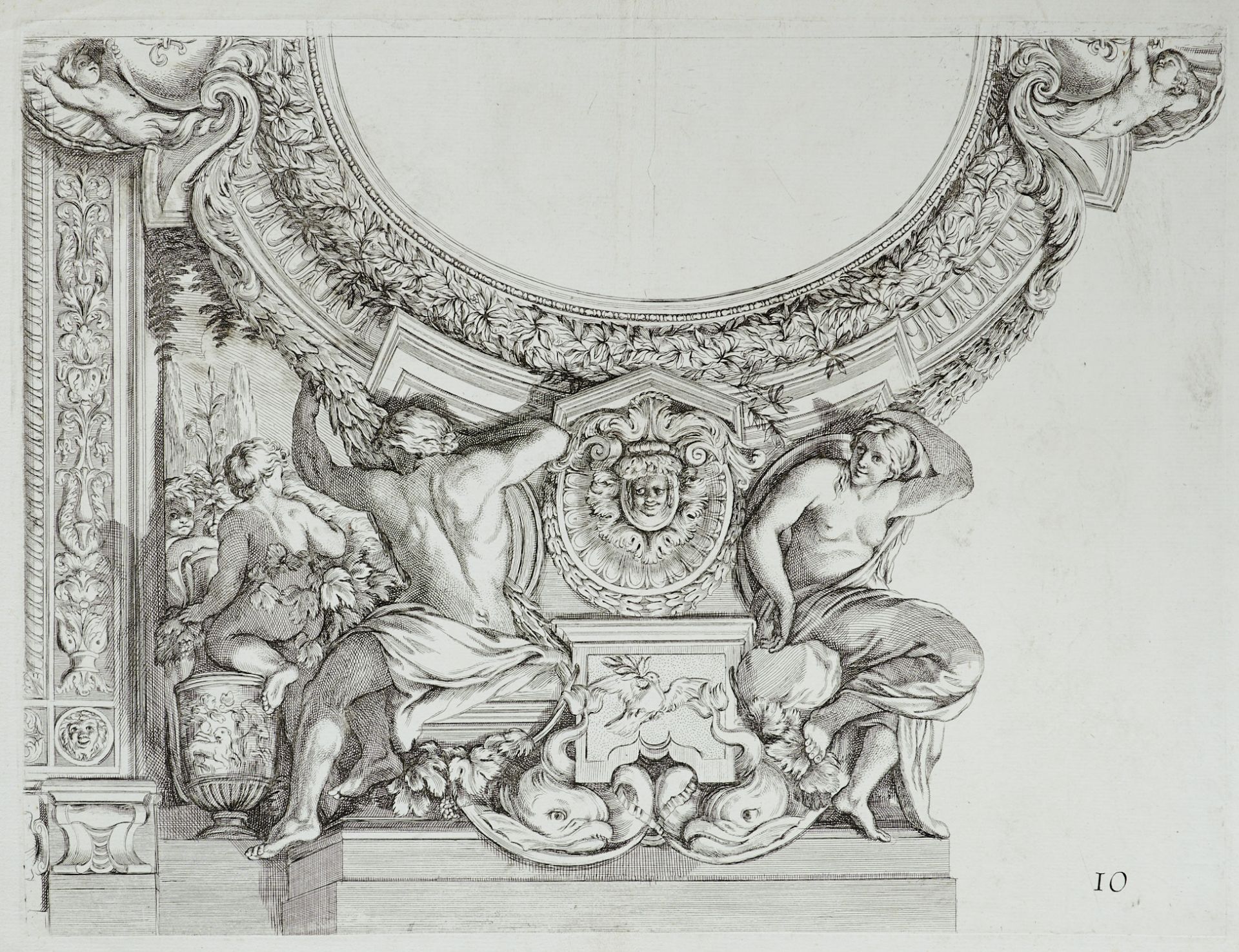 Rosa, Salvator (Arenella 1615-1673 Rom), Schlachtendarstellung. Radierung nach M. Dente. In der - Bild 3 aus 3