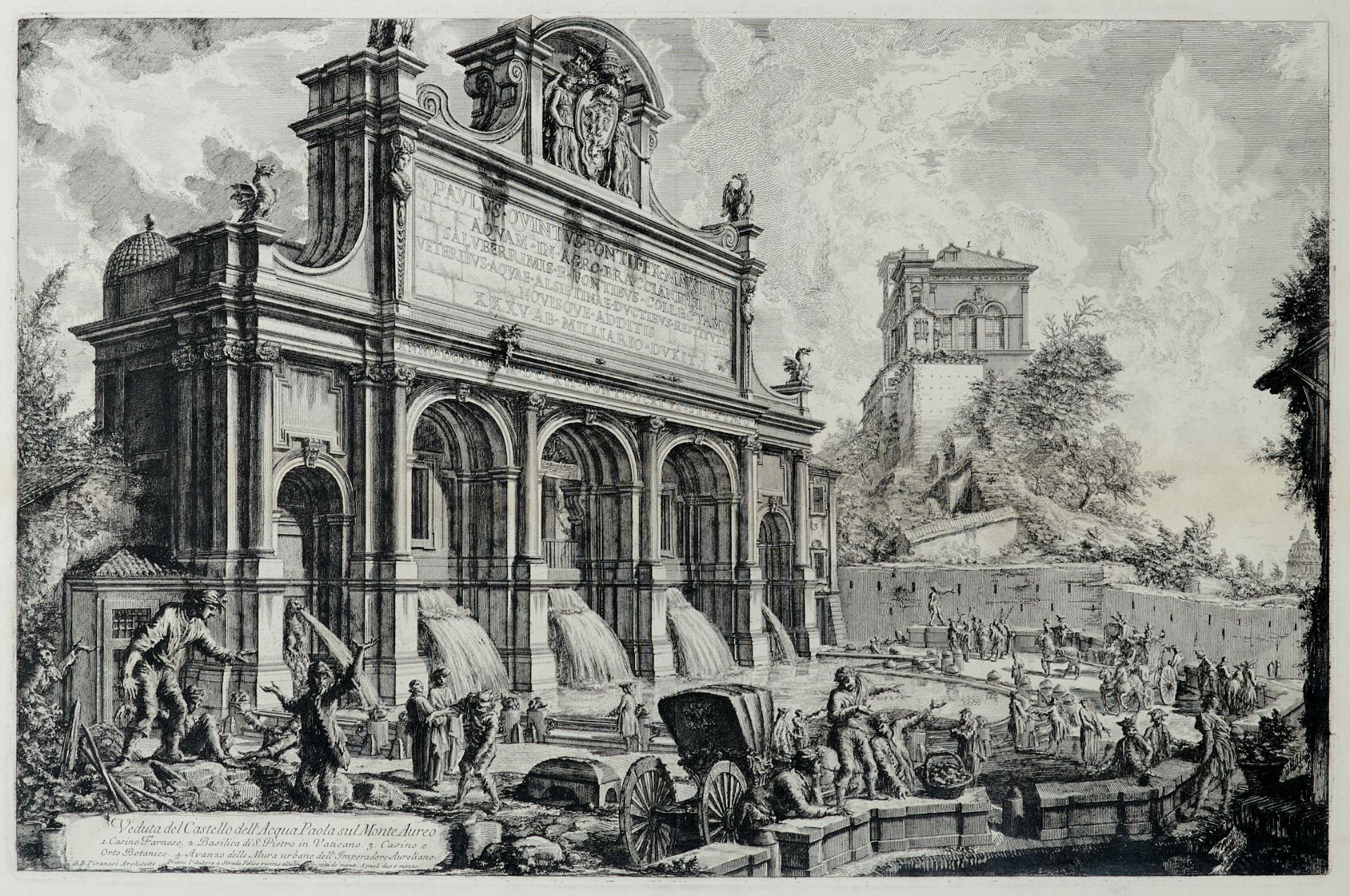 Italien Rom Piranesi - "Veduta del Castello dell'Acqua Paola sul Monte Aureo" (Brunnenfassade der