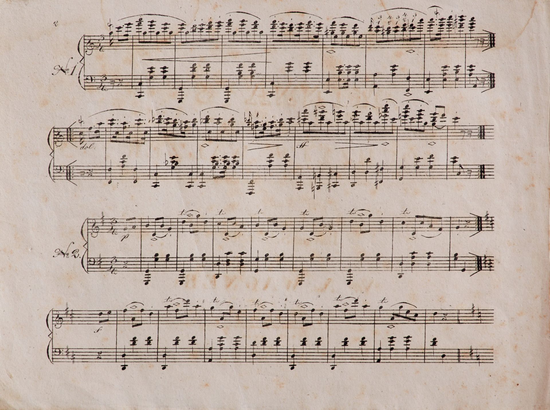 Unbekannter Druck einer Komposition von einem der bedeutendsten Juristen Österreichs Wagner, V. - Bild 2 aus 3